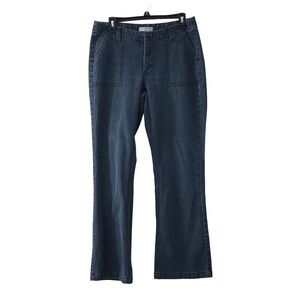 RIDERS BY LEE Womens Jeans Size 12M Blue Pants Solid‎ Flared Leg Denim